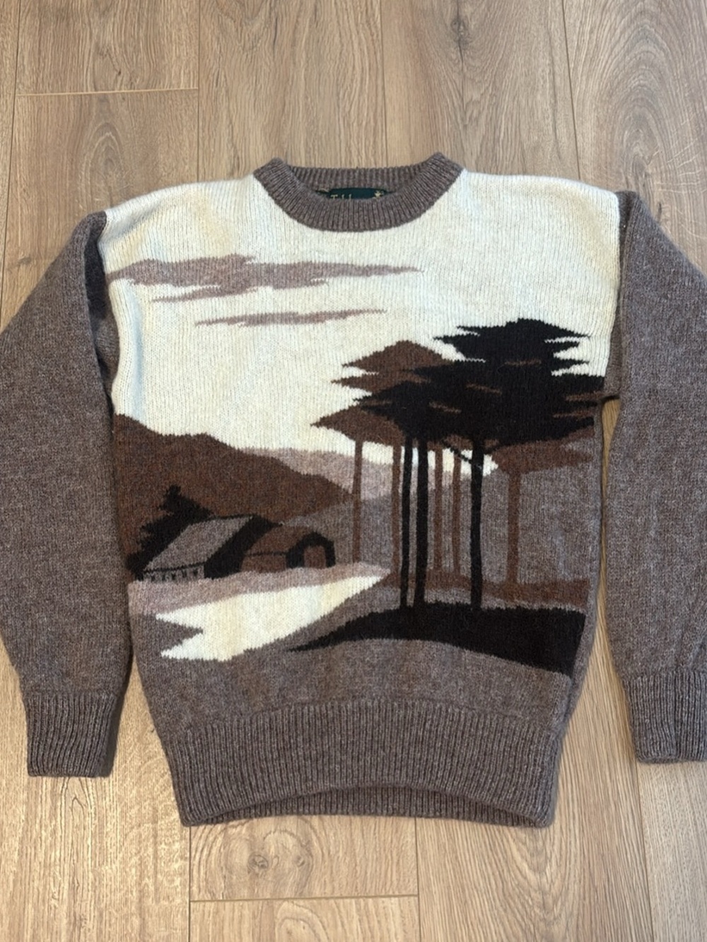 Tulchan Pure New Wool Landscape Sweater – Tagged L, Fits S